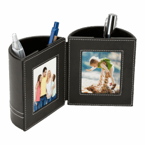 Dual Pen Holder with 2 Photo Frames