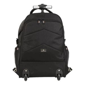 IND127 - Dual Fabric Rolling Laptop Backpack