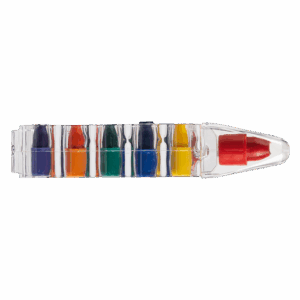 BD8780 - 6 Wax Crayons In Transparent Case